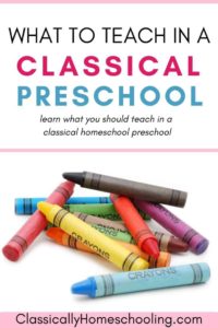 classical education preschool