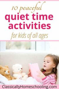 peaceful quiet time activities