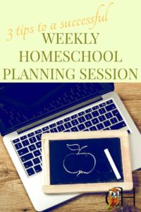weekly homeschool planning session