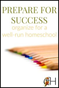 The secret to a well-run homeschool is to set yourself up for success with organization. An organized homeschool means the math book will be neatly stored. Click to learn how to organize your homeschool!