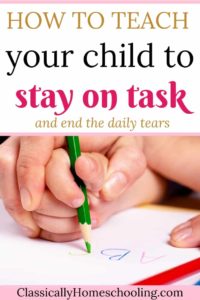 teach your child to stay on task