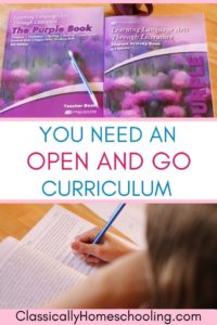 you need an open and go curriculum