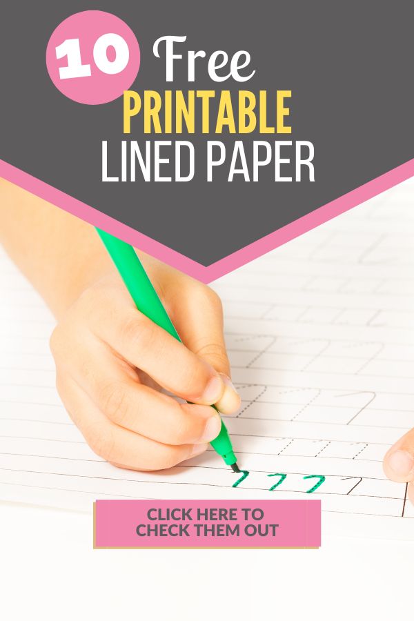 lined writing paper printable