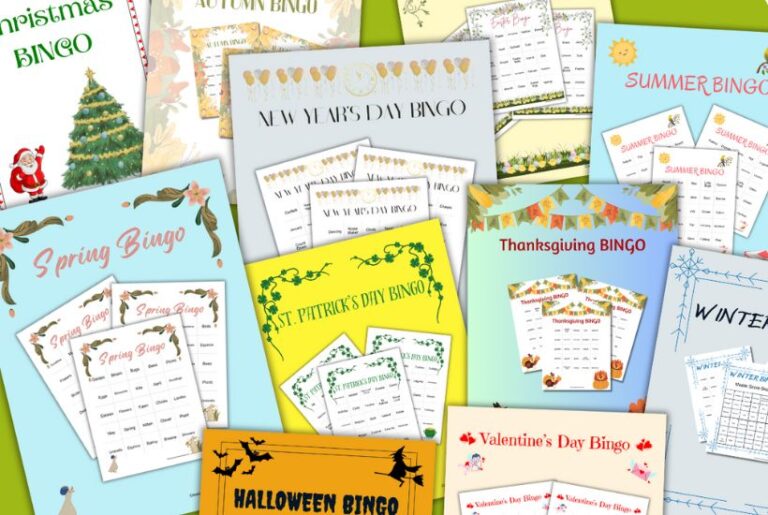 11+ Printable Bingo Cards for Kids: Educational Party Games